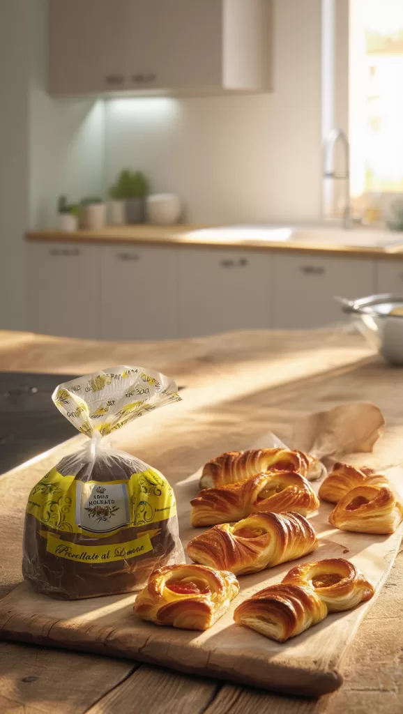 Peccellate e treccine al Limone Colle Molisano, dolce artigianale molisano soffice e profumato, ideale per la colazione o una pausa genuina.